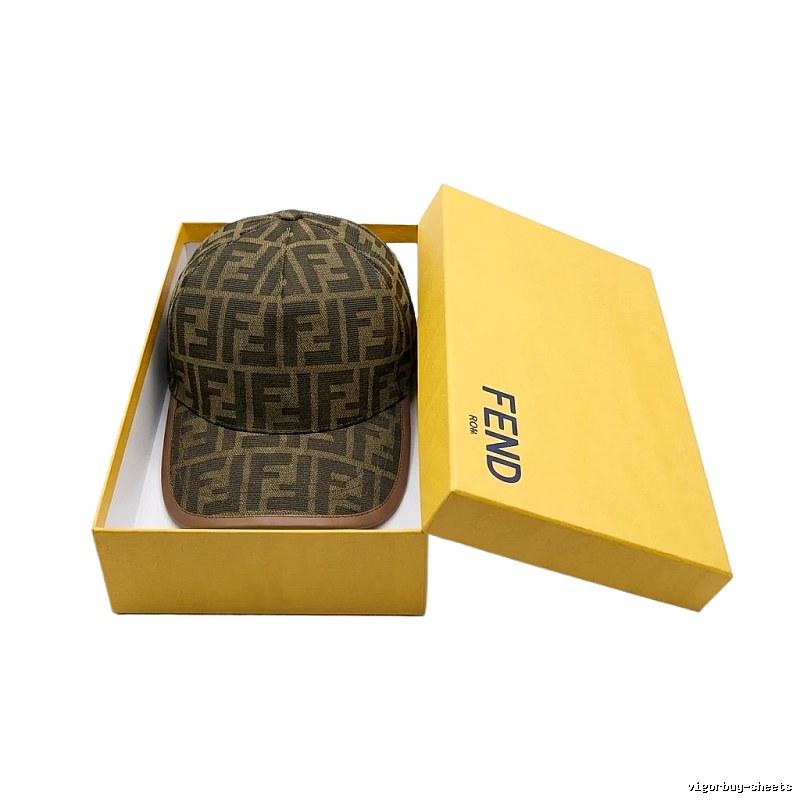 Fendi monogram style coffee-colored hat