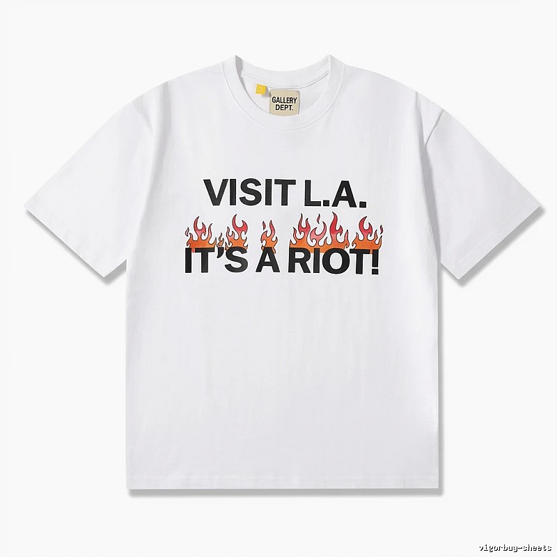 Gallery Dept Flame Print White T-shirt