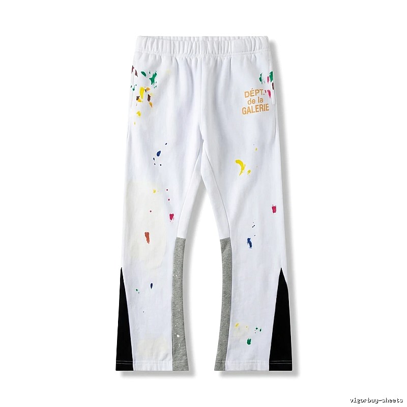 Gallery Dept Graffiti Style White Long Trousers