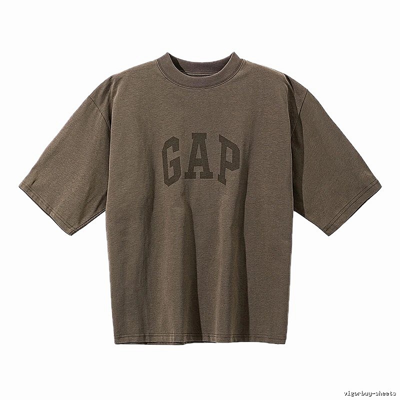 Gap Kanye Minimalist Style Dark Gray Short Sleeve