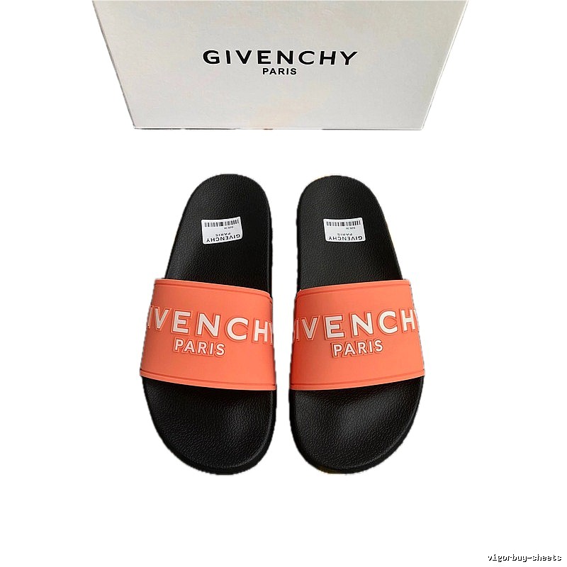 Givenchy PARIS Collection Trendy Orange & Black Slippers