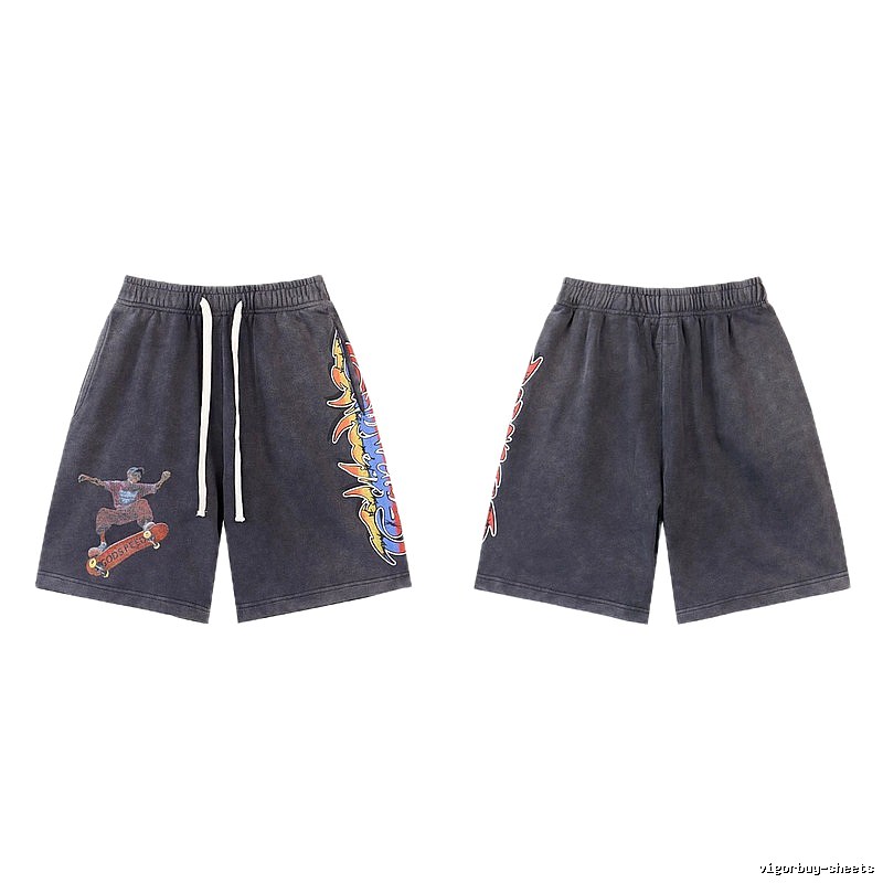 Godspeed Skate Series Street Style Distressed Grey Shorts