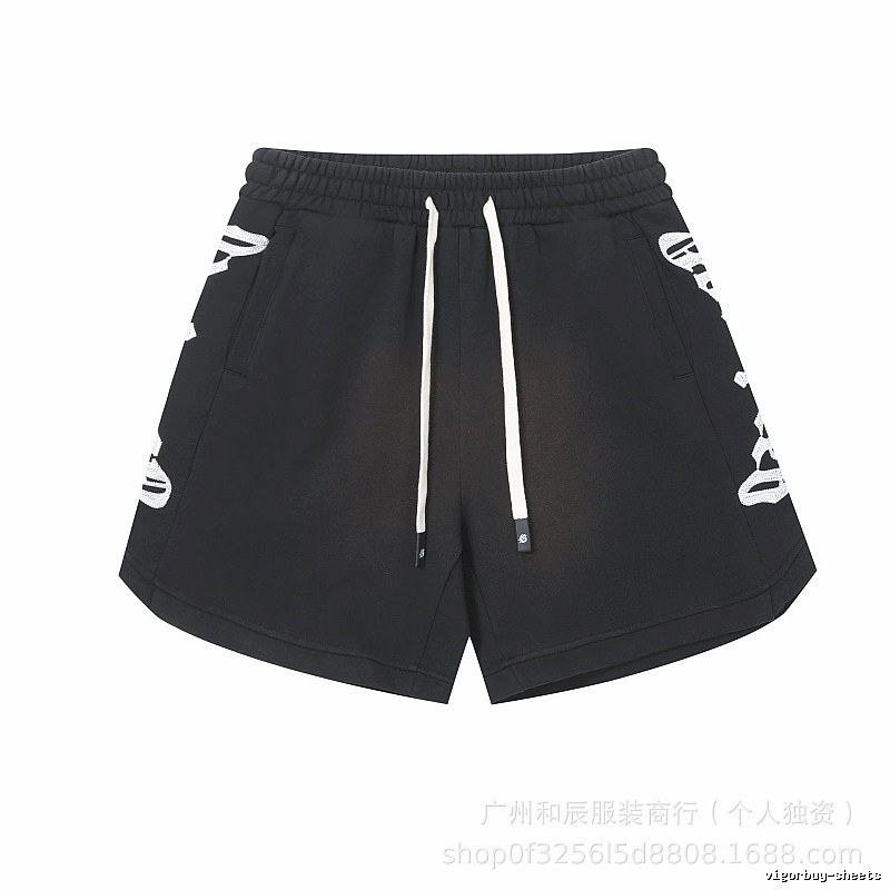 Godspeed skeleton print street style black shorts