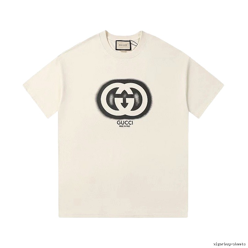 Gucci Double G Print Vintage Style Off-white T-shirt
