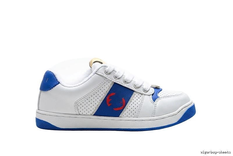 Gucci retro-style blue and white sports shoes