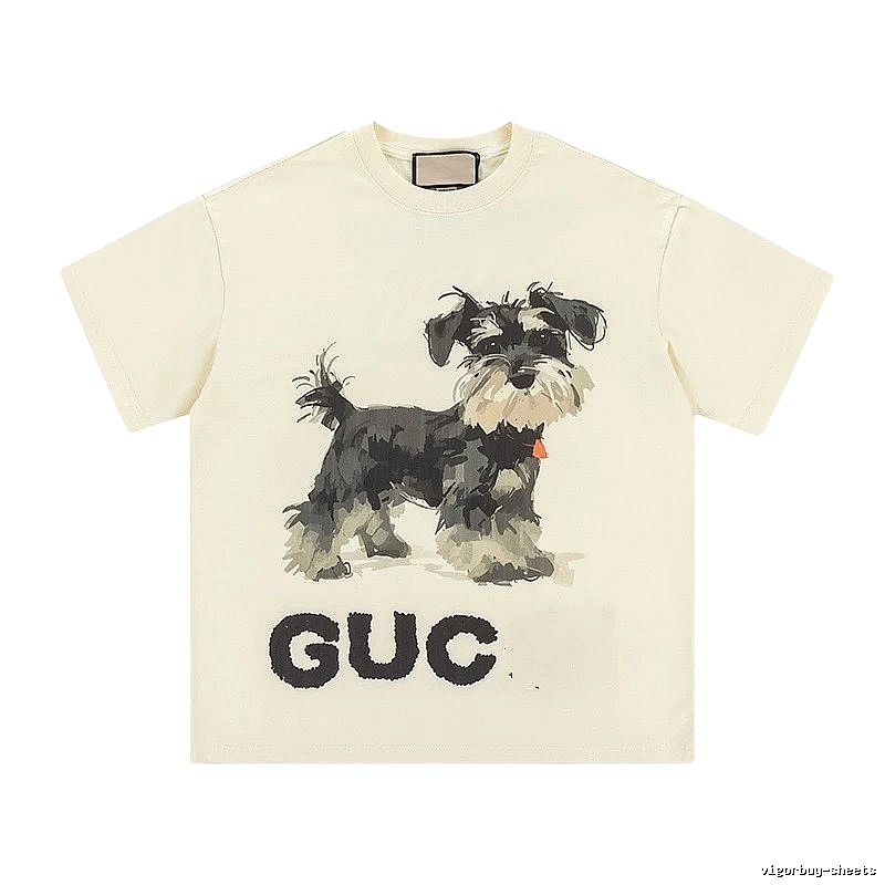 Gucci Schnauzer Print Vintage Off-white T-shirt