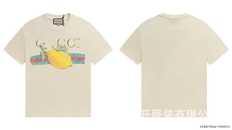 Gucci Vintage-style Off-white Lemon Print T-Shirt