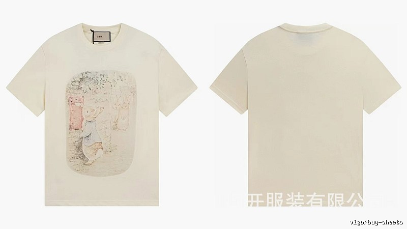 Gucci x Peter Rabbit Co-branded Vintage-style Off-white T-Shirt