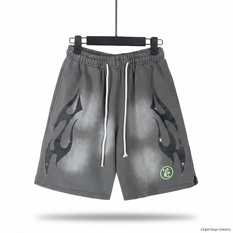 Hellstar Flame Ash Trendy Shorts