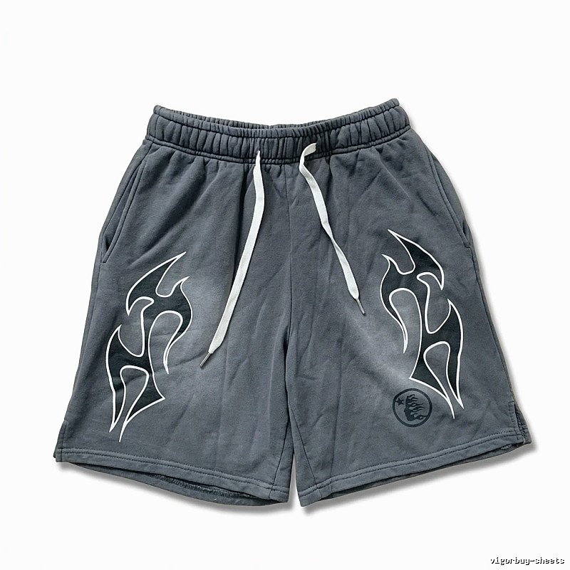 Hellstar Flame Wind Grey Shorts