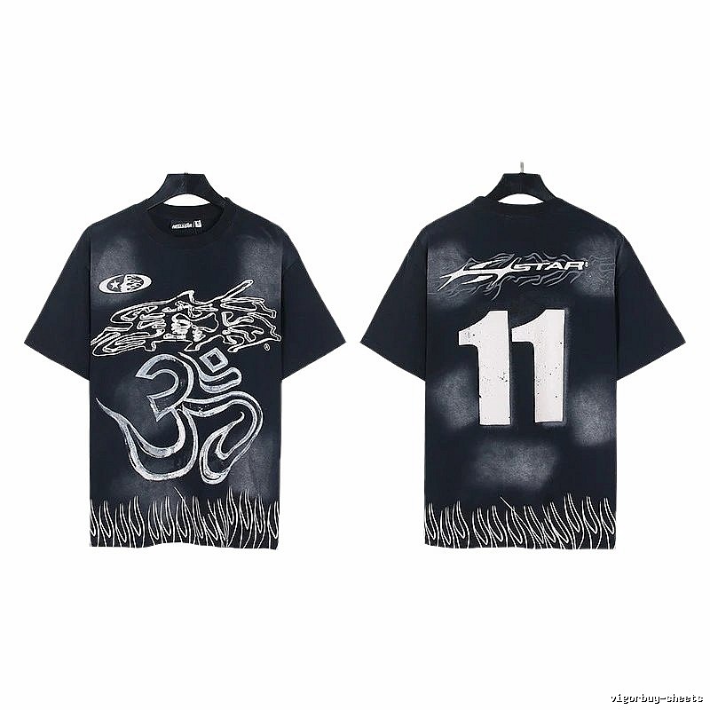 Hellstar No.11 Printed Street Style Black T-Shirt