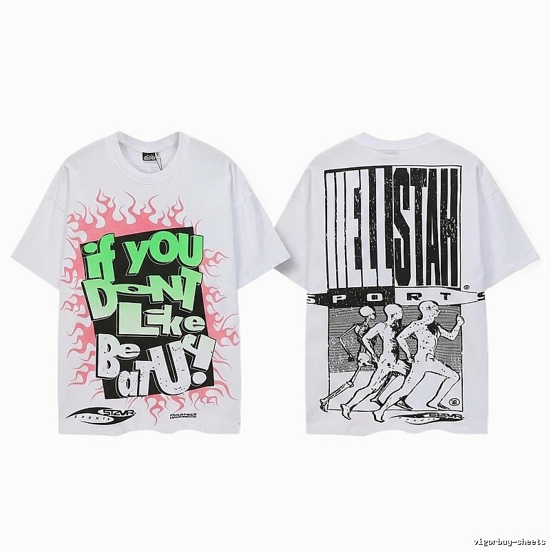 Hellstar Printed Trendy and Cool White T-shirt