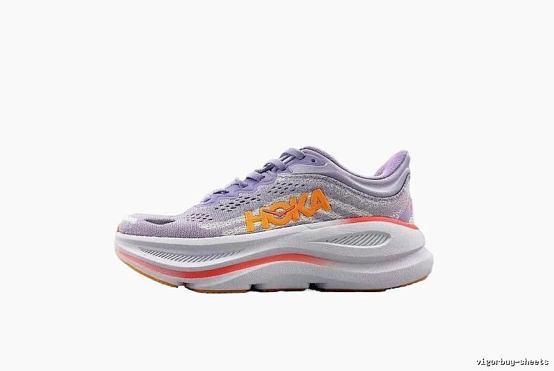 HOKA Clifton 8 Trendy Grey Purple Athletic Shoes