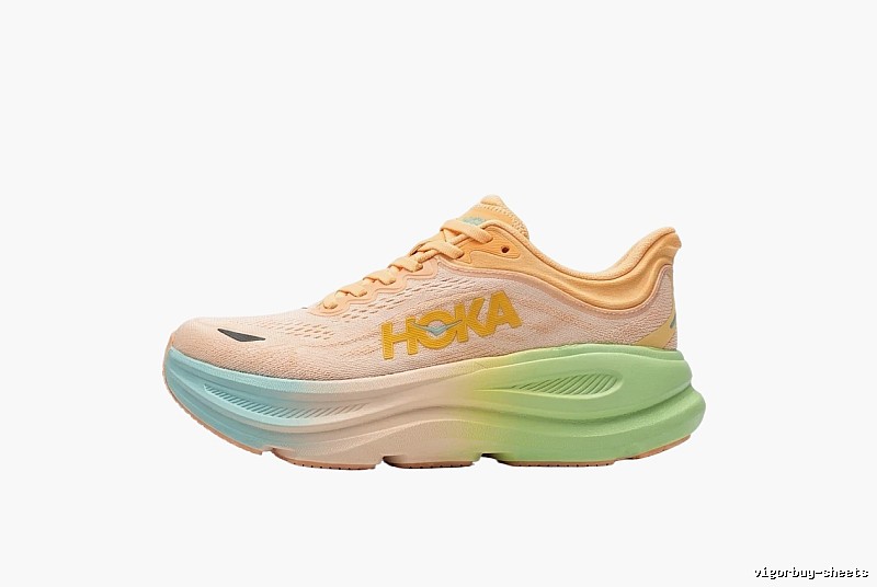 HOKA retro - style gradient - colored running shoes