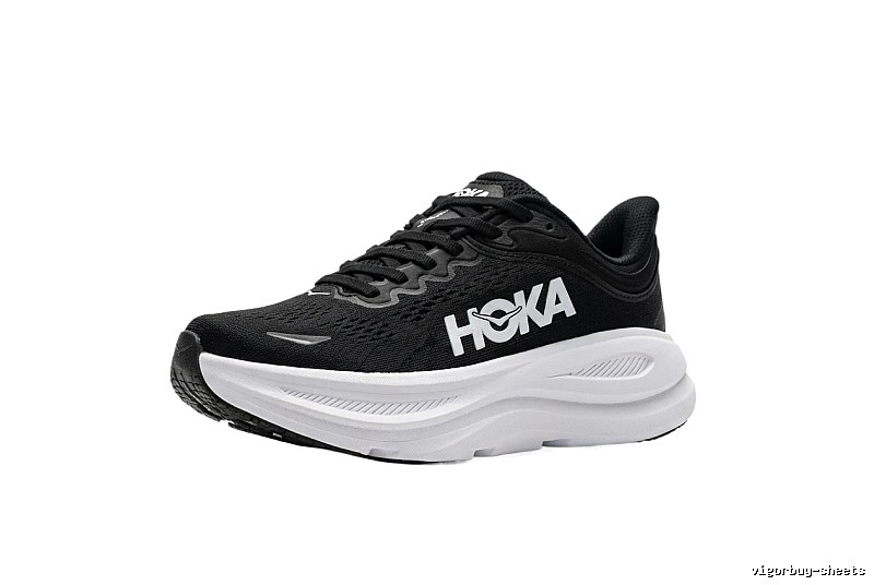 HOKA trendy brand black and white sports shoes