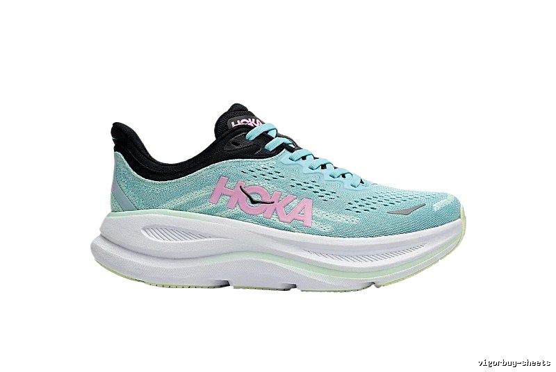 HOKA trendy brand mint green running shoes