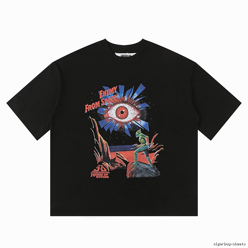 "House of Errors Alien Eye Trendy Cool Black T-shirt"