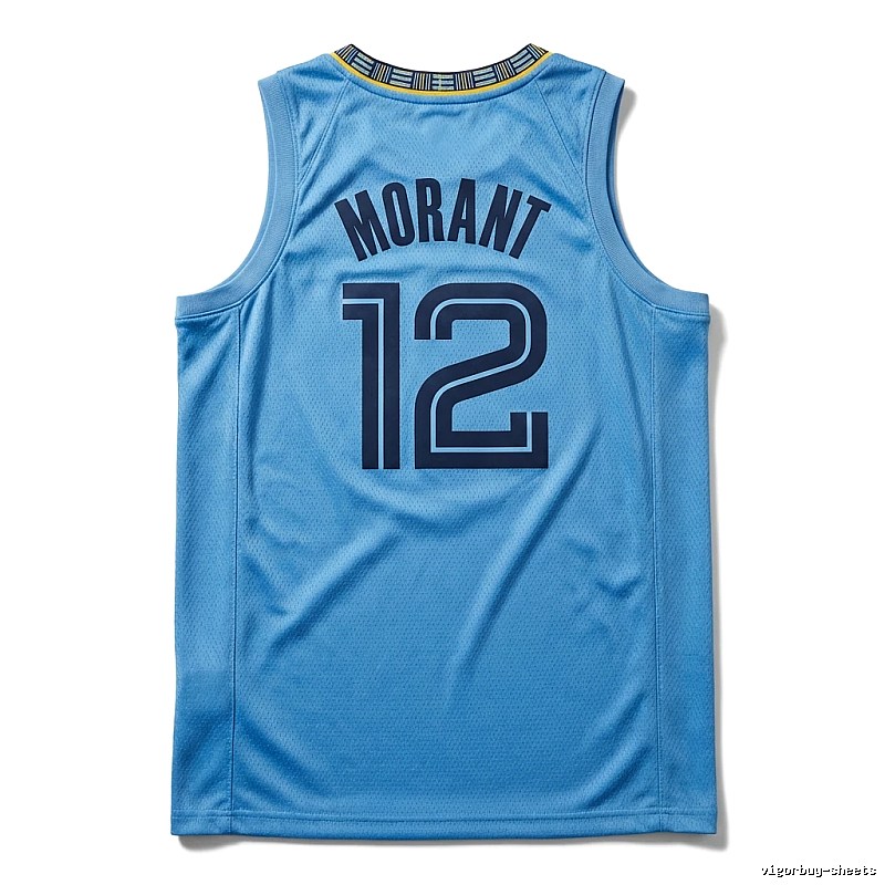 Ja Morant series basketball-style blue jersey