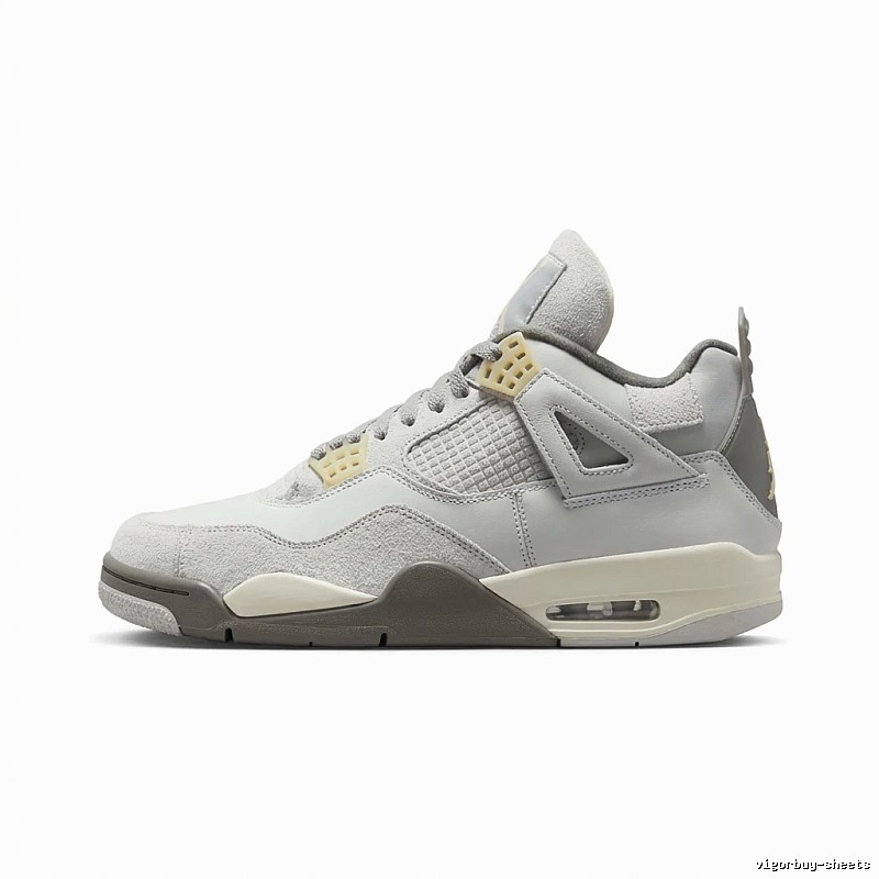 Jordan 4 Retro Style Grey Shoes