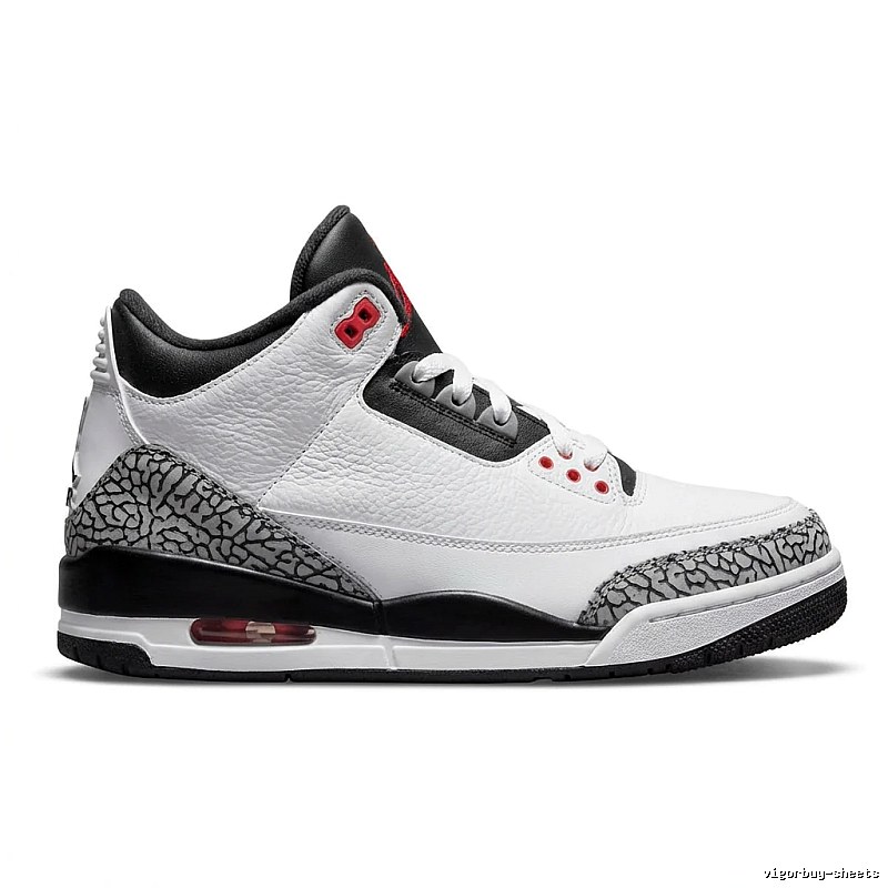 Jordan AJ3 black and white retro style sneakers