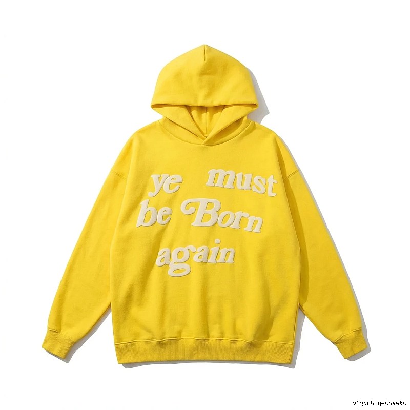 Kanye series retro yellow hoodie