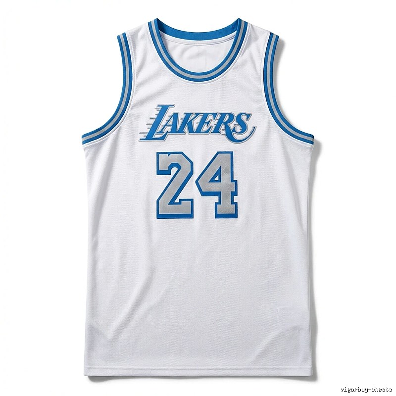 Kobe Lakers retro-style white jersey