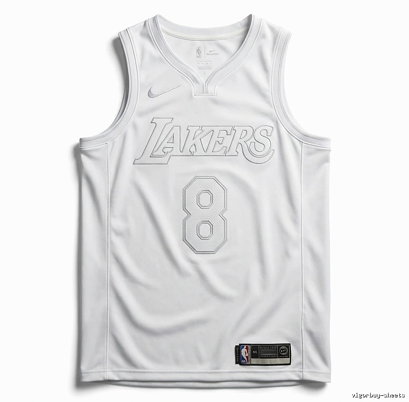 Kobe Lakers retro-style white tank top