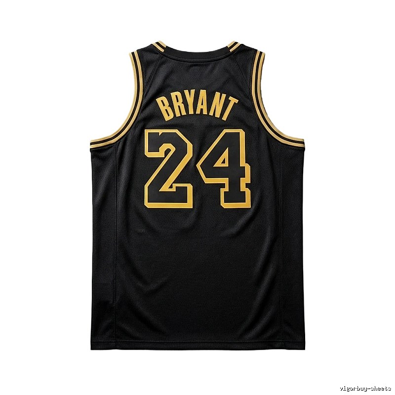 Kobe No.24 black and yellow basketball vest