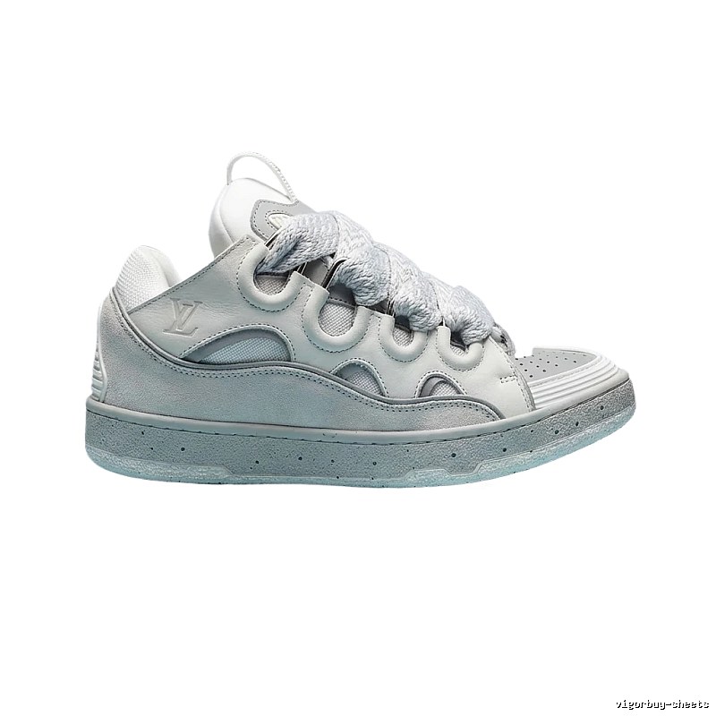 LANVIN retro-style gray and white sneakers