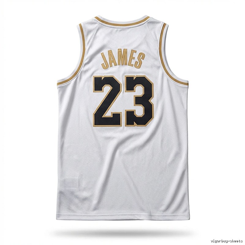 LBJ No. 23 basketball wind white jersey
