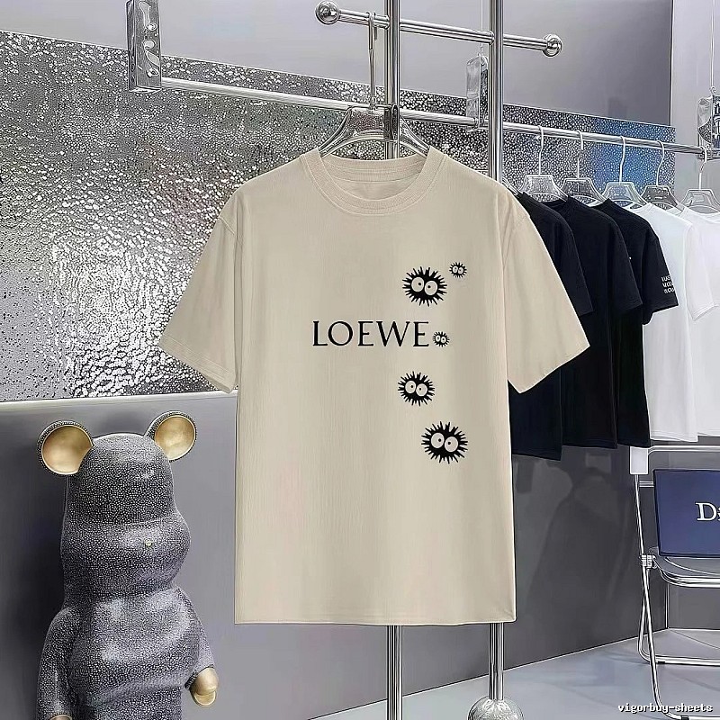 LOEWE x My Neighbor Totoro Collaboration Casual-style Beige Short-sleeve T-shirt