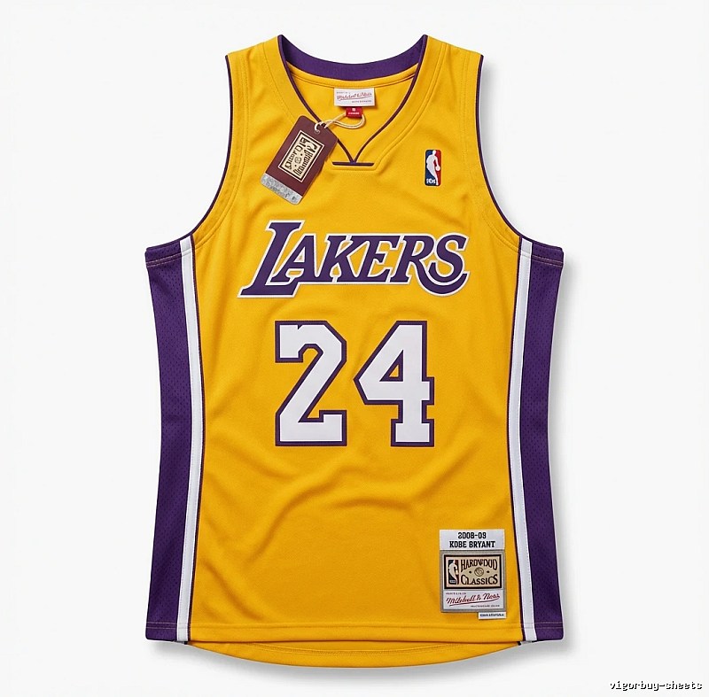 Los Angeles Lakers No. 24 yellow jersey