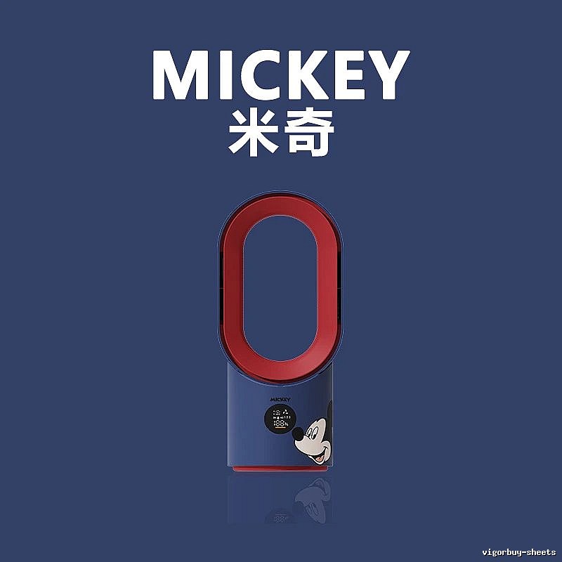 Lotso Desk Cooling Misting Bladeless Fan Mickey Character Misting Bladeless Smart Control Oscillation Digital Display Long Runtime Two Mist Levels