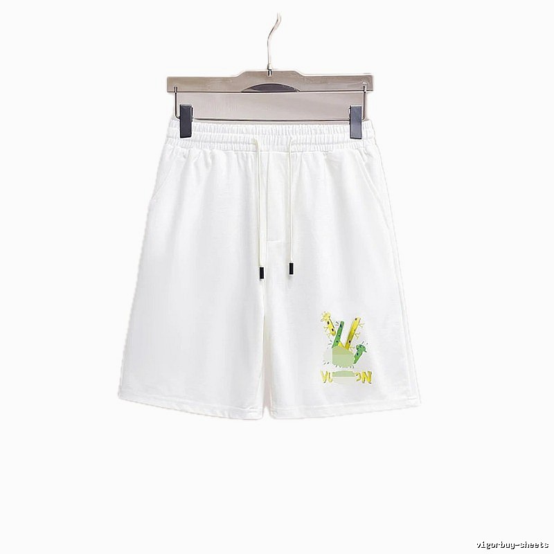 Louis Vuitton Cartoon Print Casual White Shorts