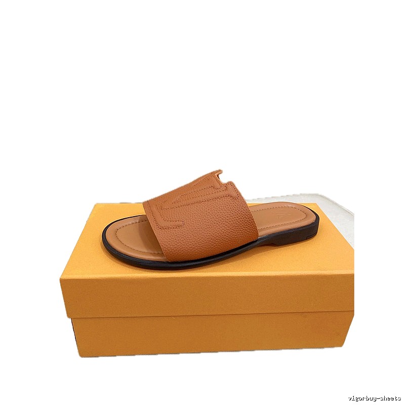 Louis Vuitton Classic Casual Style Caramel Slide Sandals