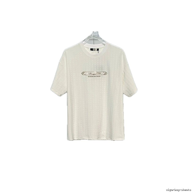 Louis Vuitton Embroidered Casual Style White Short-sleeve T-shirt
