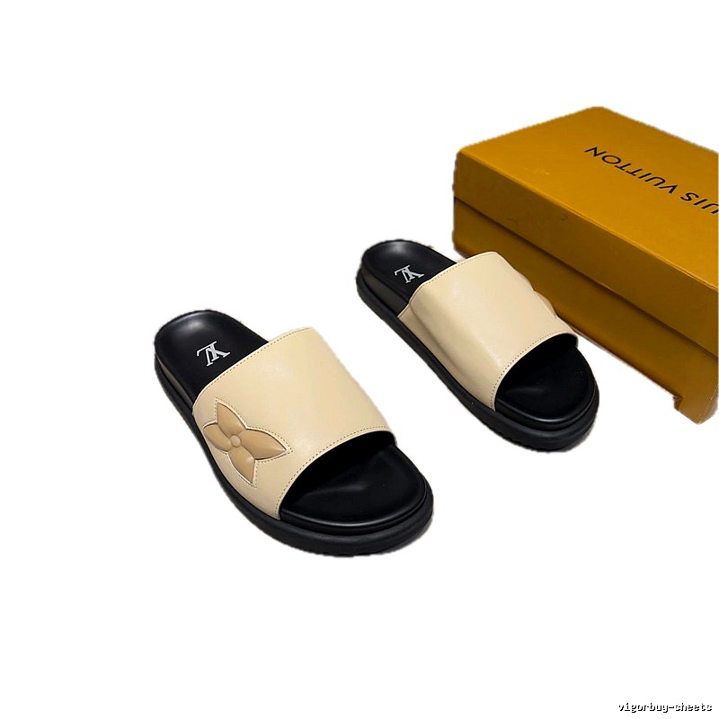 Louis Vuitton Monogram Minimalist Style Off-white Slides