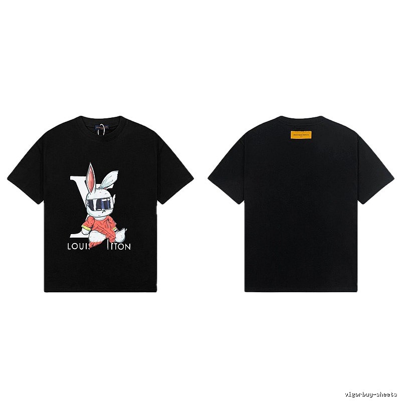 Louis Vuitton Year of the Rabbit Collection Street Style Black T-Shirt