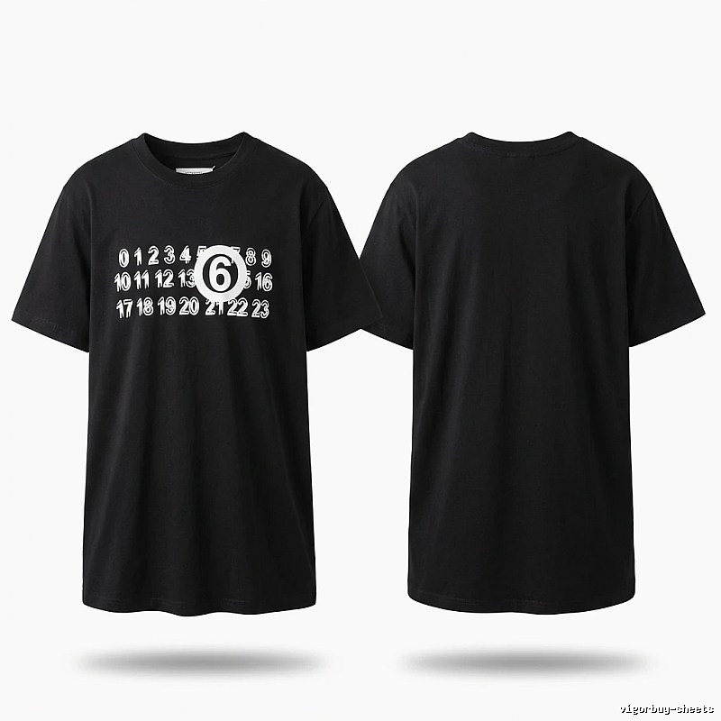Maison Margiela black T-shirt with digital printing