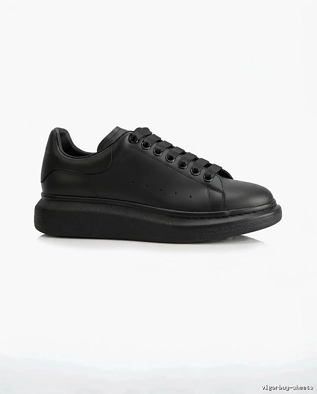 McQueen Thick-soled Casual Style Black Shoes