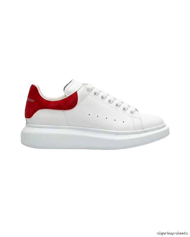 McQueen thick-soled red and white casual shoes