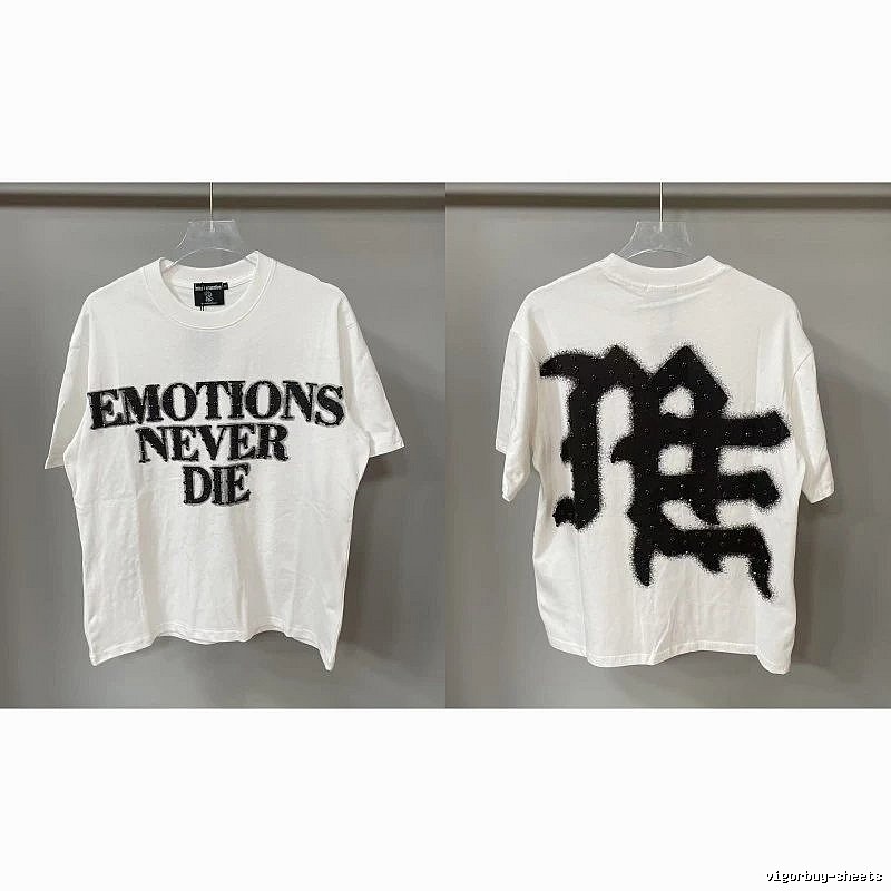 Mixed Emotion Graffiti Street Style White T-Shirt