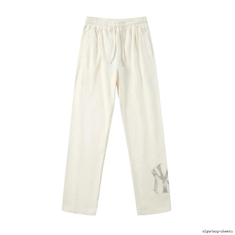 MLB casual style white long trousers