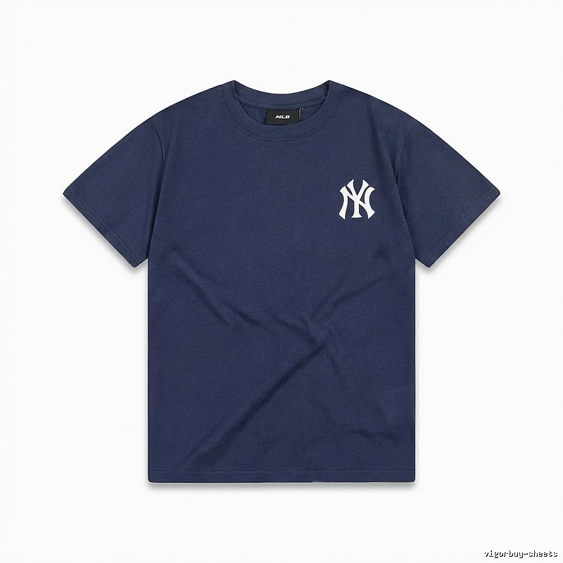 MLB Classic Simple Style Navy Blue T-shirt