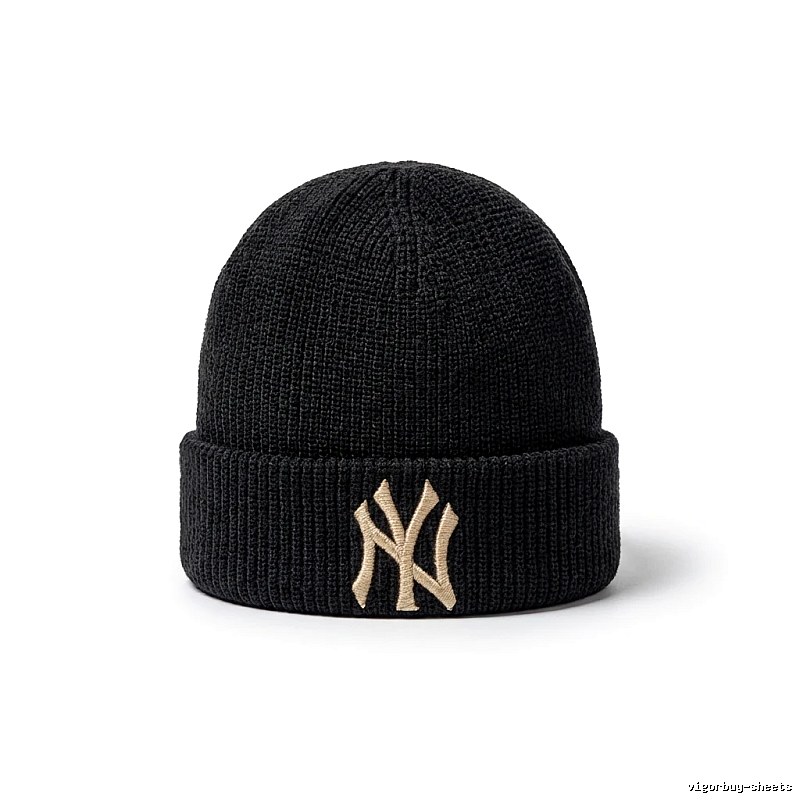 MLB classic style black knitted hat