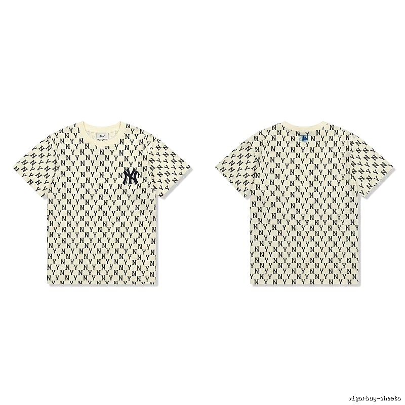 MLB full-print trendy style white T-shirt