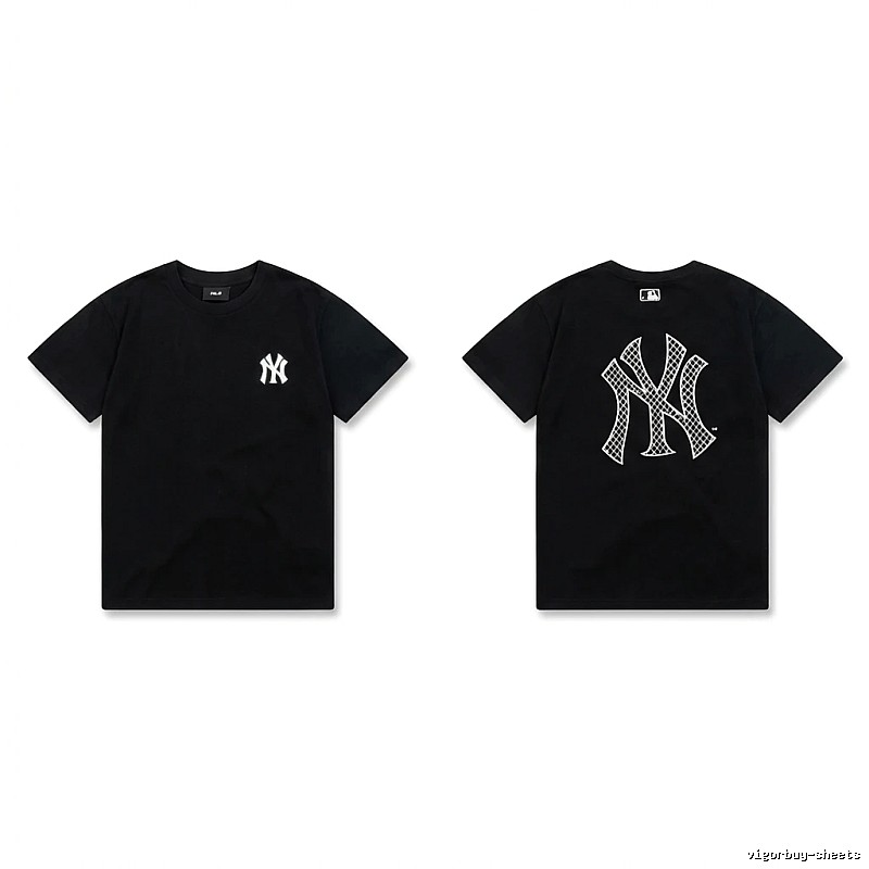 MLB NY Series Trendy and Cool Style Black T-shirt