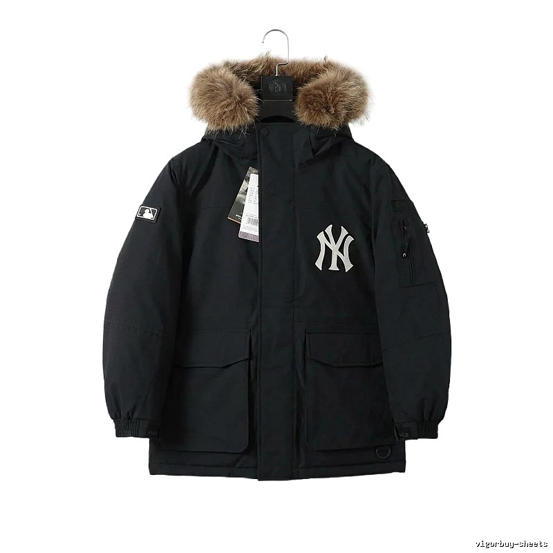 MLB workwear style black down jacket