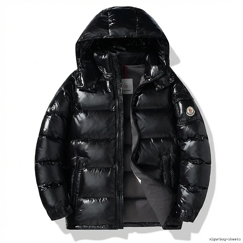 Moncler black stylish down jacket
