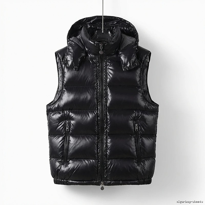Moncler black stylish down vest